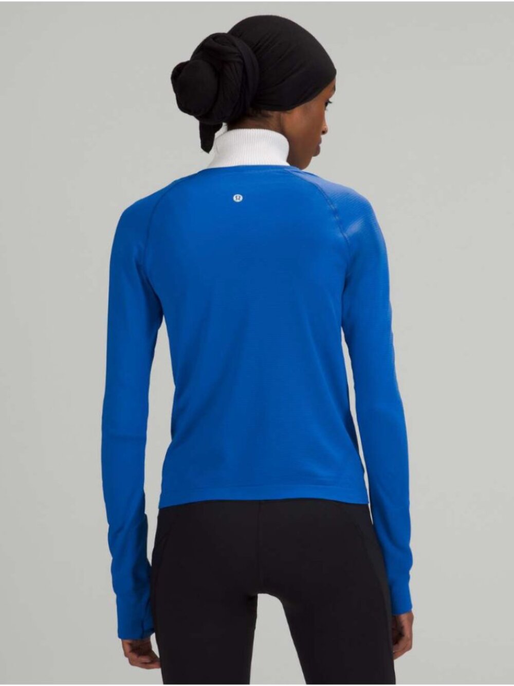 Lululemon Swiftly Tech Long Sleeve Shirt 2.0 *Race Blazer Blue Tone Sz 14 - Picture 2 of 6